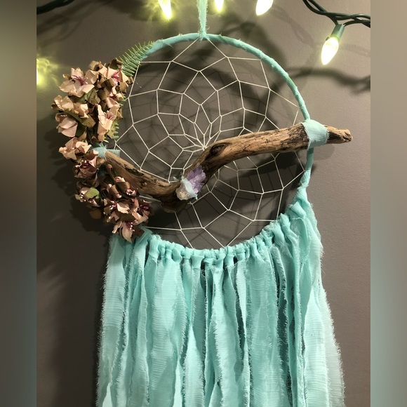 Cyan coloured dream catcher - Picture 5 of 8